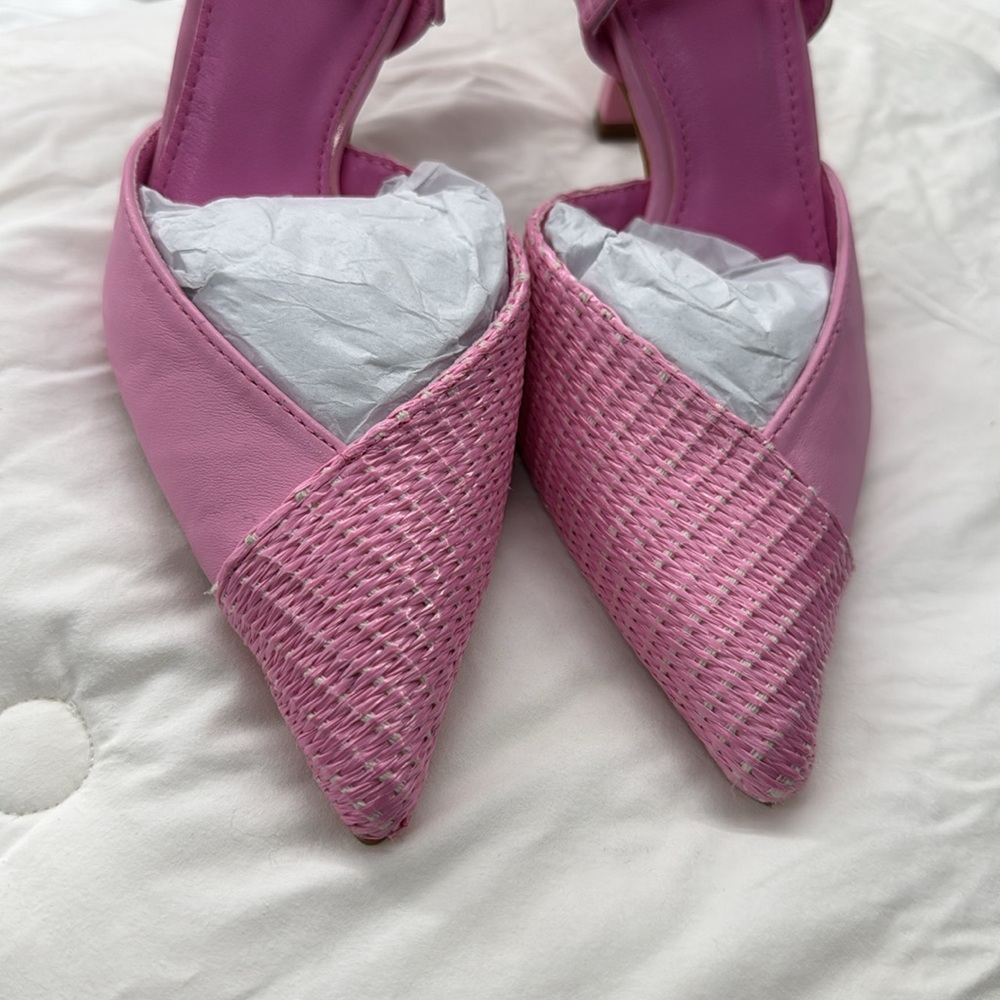 NWOT • 🩷 • Size 7 • Pink Summer Heels - Picture 3 of 14